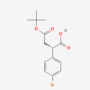 molecular formula C14H17BrO4 B14910875 (S)-2-(4-Bromophenyl)-4-(tert-butoxy)-4-oxobutanoic acid 