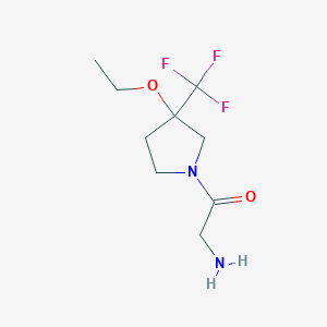 molecular formula C9H15F3N2O2 B1491089 2-氨基-1-(3-乙氧基-3-(三氟甲基)吡咯烷-1-基)乙烷-1-酮 CAS No. 2098119-42-5