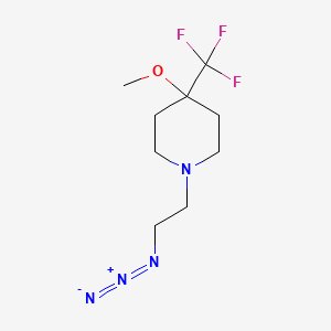 molecular formula C9H15F3N4O B1491090 1-(2-Azidoethyl)-4-methoxy-4-(trifluoromethyl)piperidine CAS No. 2098133-01-6