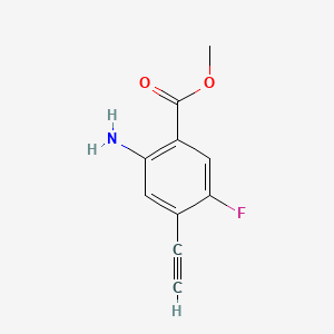 molecular formula C10H8FNO2 B14910905 Methyl 2-amino-4-ethynyl-5-fluorobenzoate 