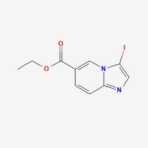 molecular formula C10H9IN2O2 B14910911 Ethyl 3-iodoimidazo[1,2-a]pyridine-6-carboxylate 