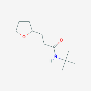 molecular formula C11H21NO2 B14910927 n-(Tert-butyl)-3-(tetrahydrofuran-2-yl)propanamide 