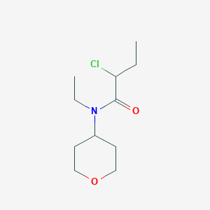 molecular formula C11H20ClNO2 B1491093 2-chloro-N-ethyl-N-(tetrahydro-2H-pyran-4-yl)butanamide CAS No. 2097998-76-8