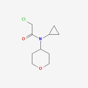 molecular formula C10H16ClNO2 B1491094 2-chloro-N-cyclopropyl-N-(tetrahydro-2H-pyran-4-yl)acetamide CAS No. 2090280-31-0