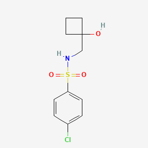 molecular formula C11H14ClNO3S B14910952 4-Chloro-n-((1-hydroxycyclobutyl)methyl)benzenesulfonamide 