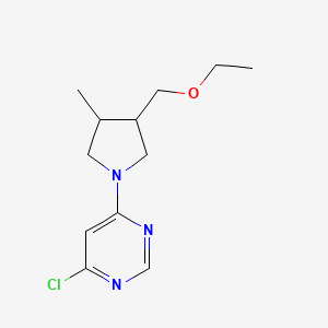 molecular formula C12H18ClN3O B1491096 4-Chloro-6-(3-(ethoxymethyl)-4-methylpyrrolidin-1-yl)pyrimidine CAS No. 2098092-70-5