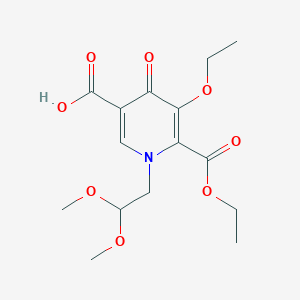 molecular formula C15H21NO8 B14910972 1-(2,2-Dimethoxyethyl)-5-ethoxy-6-(ethoxycarbonyl)-4-oxo-1,4-dihydropyridine-3-carboxylic acid 