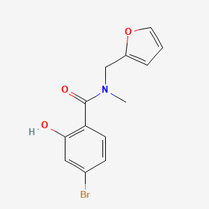 molecular formula C13H12BrNO3 B14910981 4-bromo-N-(furan-2-ylmethyl)-2-hydroxy-N-methylbenzamide 