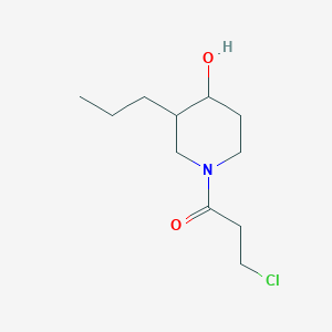 3-Chloro-1-(4-hydroxy-3-propylpiperidin-1-yl)propan-1-one