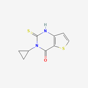 molecular formula C9H8N2OS2 B14911003 3-cyclopropyl-2-thioxo-2,3-dihydrothieno[3,2-d]pyrimidin-4(1H)-one 