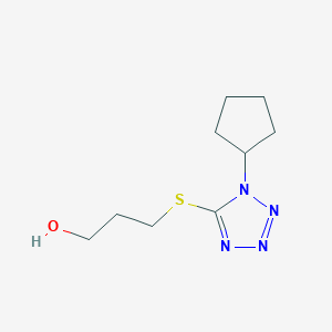 3-((1-Cyclopentyl-1h-tetrazol-5-yl)thio)propan-1-ol