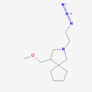 molecular formula C12H22N4O B1491103 2-(2-叠氮乙基)-4-(甲氧甲基)-2-氮杂螺[4.4]壬烷 CAS No. 2098011-27-7