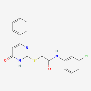 molecular formula C18H14ClN3O2S B14911037 N-(3-chlorophenyl)-2-[(6-oxo-4-phenyl-1,6-dihydropyrimidin-2-yl)thio]acetamide 