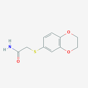 molecular formula C10H11NO3S B14911053 2-(2,3-Dihydro-1,4-benzodioxin-6-ylsulfanyl)acetamide 