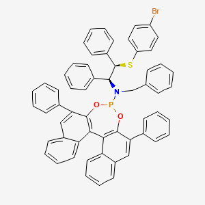 N-benzyl-N-[(1S,2R)-2-(4-bromophenyl)sulfanyl-1,2-diphenylethyl]-10,16-diphenyl-12,14-dioxa-13-phosphapentacyclo[13.8.0.02,11.03,8.018,23]tricosa-1(15),2(11),3,5,7,9,16,18,20,22-decaen-13-amine