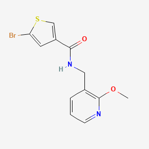 molecular formula C12H11BrN2O2S B14911058 5-Bromo-N-((2-methoxypyridin-3-yl)methyl)thiophene-3-carboxamide 