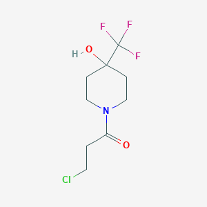 molecular formula C9H13ClF3NO2 B1491106 3-Chloro-1-(4-hydroxy-4-(trifluoromethyl)piperidin-1-yl)propan-1-one CAS No. 1878874-68-0