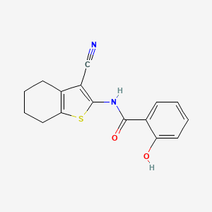 N-(3-cyano-4,5,6,7-tetrahydro-1-benzothiophen-2-yl)-2-hydroxybenzamide