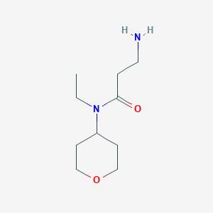 molecular formula C10H20N2O2 B1491107 3-amino-N-ethyl-N-(tetrahydro-2H-pyran-4-yl)propanamide CAS No. 2098080-77-2