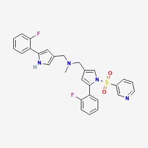 1-(5-(2-Fluorophenyl)-1-(pyridin-3-ylsulfonyl)-1H-pyrrol-3-yl)-N-((5-(2-fluorophenyl)-1H-pyrrol-3-yl)methyl)-N-methylmethanamine