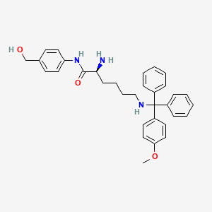 molecular formula C33H37N3O3 B14911113 (S)-2-Amino-N-(4-(hydroxymethyl)phenyl)-6-(((4-methoxyphenyl)diphenylmethyl)amino)hexanamide 