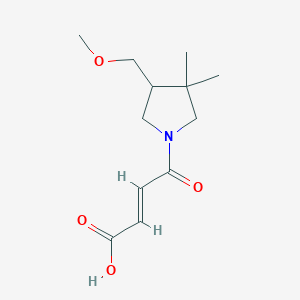 molecular formula C12H19NO4 B1491112 (E)-4-(4-(methoxymethyl)-3,3-dimethylpyrrolidin-1-yl)-4-oxobut-2-enoic acid CAS No. 2098157-65-2