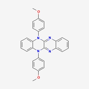 molecular formula C28H22N4O2 B14911133 5,12-Bis(4-methoxyphenyl)-5,12-dihydroquinoxalino[2,3-b]quinoxaline 