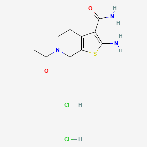 molecular formula C10H15Cl2N3O2S B14911137 6-acetyl-2-amino-5,7-dihydro-4H-thieno[2,3-c]pyridine-3-carboxamide;dihydrochloride 