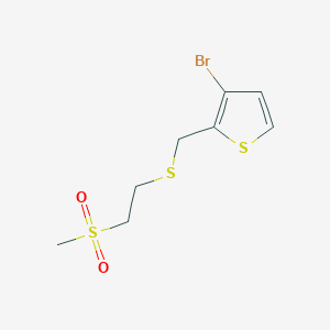 3-Bromo-2-(((2-(methylsulfonyl)ethyl)thio)methyl)thiophene