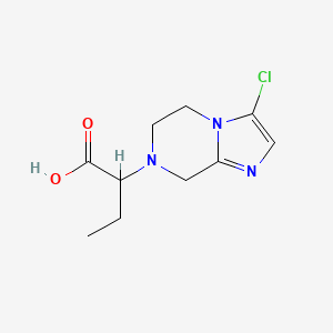 molecular formula C10H14ClN3O2 B1491115 2-(3-chloro-5,6-dihydroimidazo[1,2-a]pyrazin-7(8H)-yl)butanoic acid CAS No. 2089715-45-5