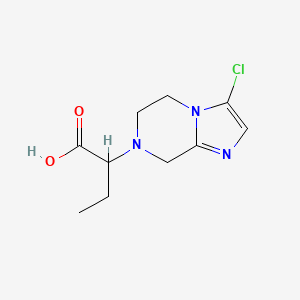 2-(3-chloro-5,6-dihydroimidazo[1,2-a]pyrazin-7(8H)-yl)butanoic acid