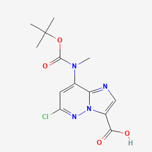 8-((tert-Butoxycarbonyl)(methyl)amino)-6-chloroimidazo[1,2-b]pyridazine-3-carboxylic acid