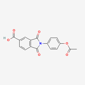 molecular formula C17H11NO6 B14911165 2-[4-(acetyloxy)phenyl]-1,3-dioxo-2,3-dihydro-1H-isoindole-5-carboxylic acid 