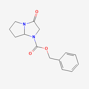 molecular formula C14H16N2O3 B14911167 Benzyl 3-oxohexahydro-1H-pyrrolo[1,2-a]imidazole-1-carboxylate 