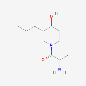 molecular formula C11H22N2O2 B1491117 2-氨基-1-(4-羟基-3-丙基哌啶-1-基)丙酮 CAS No. 2097950-50-8