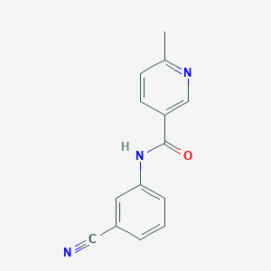 molecular formula C14H11N3O B14911171 n-(3-Cyanophenyl)-6-methylnicotinamide 