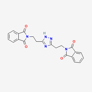 2,2'-((1H-1,2,4-triazole-3,5-diyl)bis(ethane-2,1-diyl))bis(isoindoline-1,3-dione)