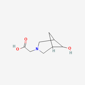 molecular formula C8H13NO3 B1491128 2-(6-Hydroxy-3-azabicyclo[3.1.1]heptan-3-yl)acetic acid CAS No. 2098039-39-3