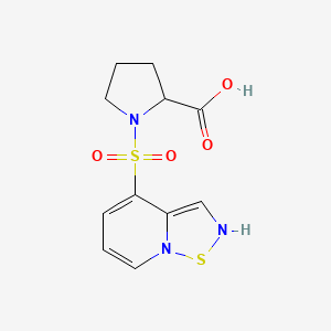 molecular formula C11H13N3O4S2 B14911283 ((2h-[1,2,5]Thiadiazolo[2,3-a]pyridin-4-yl)sulfonyl)proline 