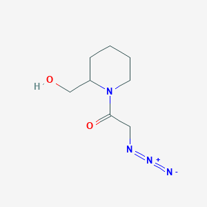 molecular formula C8H14N4O2 B1491129 2-Azido-1-(2-(hydroxymethyl)piperidin-1-yl)ethan-1-one CAS No. 2098078-23-8