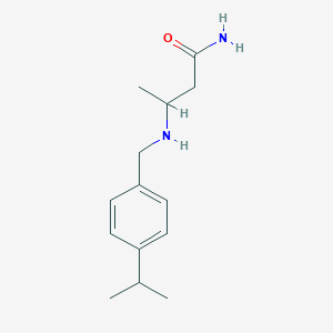 molecular formula C14H22N2O B14911299 3-((4-Isopropylbenzyl)amino)butanamide 