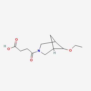 molecular formula C12H19NO4 B1491131 4-(6-乙氧基-3-氮杂双环[3.1.1]庚烷-3-基)-4-氧代丁酸 CAS No. 2098090-41-4