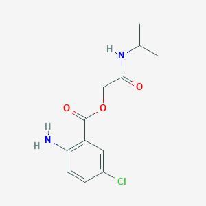 molecular formula C12H15ClN2O3 B14911315 2-(Isopropylamino)-2-oxoethyl 2-amino-5-chlorobenzoate 