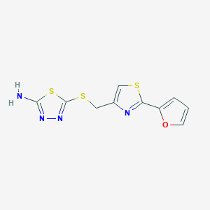 5-(((2-(Furan-2-yl)thiazol-4-yl)methyl)thio)-1,3,4-thiadiazol-2-amine