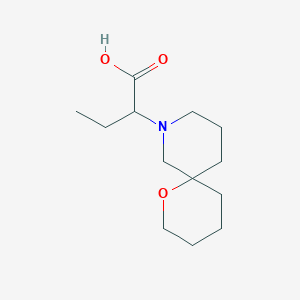 molecular formula C13H23NO3 B1491135 2-(1-Oxa-8-azaspiro[5.5]undecan-8-yl)butanoic acid CAS No. 2097943-66-1