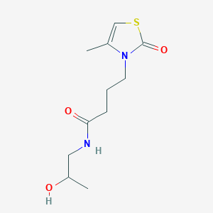 molecular formula C11H18N2O3S B14911353 n-(2-Hydroxypropyl)-4-(4-methyl-2-oxothiazol-3(2h)-yl)butanamide 