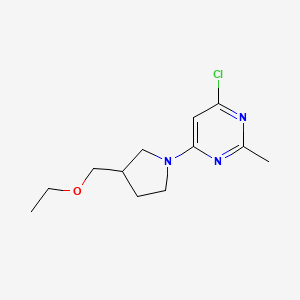 molecular formula C12H18ClN3O B1491139 4-氯-6-(3-(乙氧基甲基)吡咯烷-1-基)-2-甲基嘧啶 CAS No. 2097991-06-3