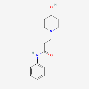 molecular formula C14H20N2O2 B14911392 3-(4-hydroxypiperidin-1-yl)-N-phenylpropanamide 