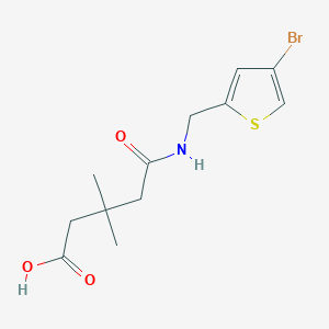 5-(((4-Bromothiophen-2-yl)methyl)amino)-3,3-dimethyl-5-oxopentanoic acid