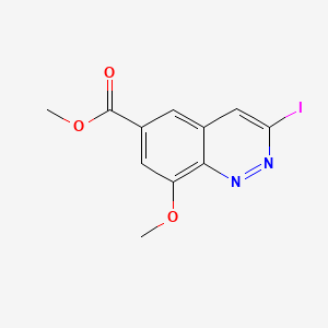 molecular formula C11H9IN2O3 B14911405 Methyl 3-iodo-8-methoxycinnoline-6-carboxylate 